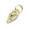 Brass Micro Pave Cubic Zirconia Pendants KK-H475-54G-02-2