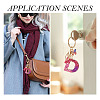 Alloy Resin Butterfly Keychains KEYC-TADJ0002-02G-D-7