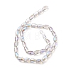 Electroplate Transparent Glass Beads Strands EGLA-M032-02A-HR01-4