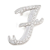 Brass Micro Pave Clear Cubic Zirconia Pendants CU-CBA8481-01P-F-1