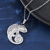 304 Stainless Steel Pendant Necklaces NJEW-H059-07P-2