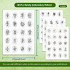 4 Sheets 11.6x8.2 Inch Stick and Stitch Embroidery Patterns DIY-WH0455-172-2