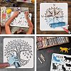 6Pcs 6 Styles Halloween Theme PET Hollow out Drawing Painting Stencils Sets for Kids Teen Boys Girls DIY-WH0172-988-4