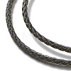 Polyester Cord Braided Necklace Makings MAK-L043-03G-3