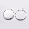 Tarnish Resistant 304 Stainless Steel Pendant Cabochon Settings LS-STAS-K146-047-30mm-1