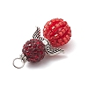 Alloy with Glass Seed Beads Pendants PALLOY-MZ00276-04-4