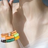 10Pcs 10 Style Handmade Polymer Clay Heishi Beaded Stretch Bracelets Set with Heart BJEW-SW00036-01-5