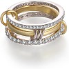 Stainless Steel Micro Pave Clear Cubic Zirconia Stackable Finger Rings WGD96BD-03-5