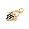 Rack Plating Brass Cubic Zirconia Charms KK-G504-18G-01-2