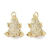 Brass Micro Pave Clear Cubic Zirconia Pendant KK-H280-04G-1