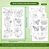 4 Sheets 11.6x8.2 Inch Stick and Stitch Embroidery Patterns DIY-WH0455-048-2