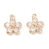 10Pcs Rack Plating Brass Clear Cubic Zirconia Charms ZIRC-SZ0002-13-1