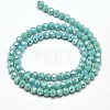 Faceted Round Full Rainbow Plated Electroplate Glass Beads Strands X-EGLA-J130-FR03-2