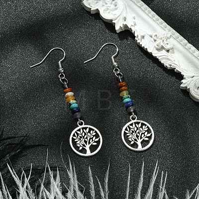 Alloy Tree of Life Dangle Earrings EJEW-JE05462-02-1