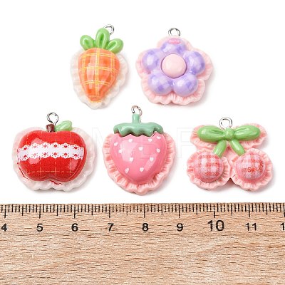 Opaque Resin Pendants RESI-K053-01-1