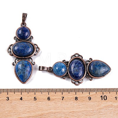 Natural Lapis Lazuli Pendants G-Q158-04-03-1