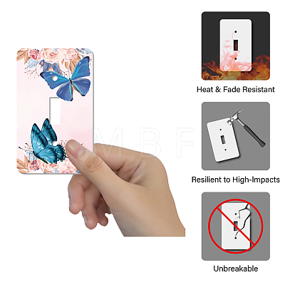 CREATCABIN 2Pcs Acrylic Light Switch Plate Outlet Covers DIY-CN0001-93F-1