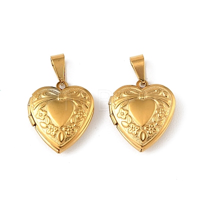 316 Stainless Steel Locket Pendants STAS-K321-23G-1