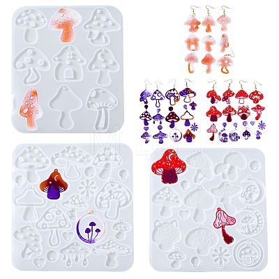 3Pcs 3 Styles Easter DIY Pendant Molds AJEW-FS0001-36-1
