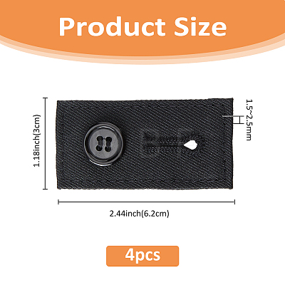 4Pcs Cotton Adjustable Pants Waist Extender FIND-FH0010-14B-1