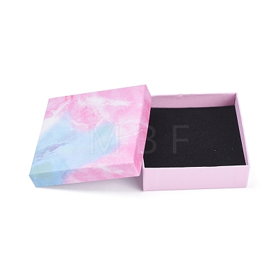 Cotton Filled Cardboard Gift Box Jewelry Set Boxes CBOX-G018-E02-1