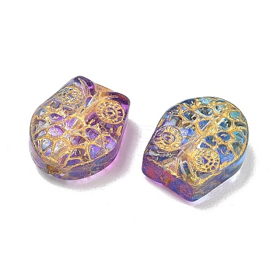 Baking Paint Transparent Glass Beads DGLA-N018-14C-1
