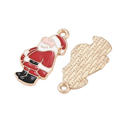 Christmas Alloy Enamel Pendants FIND-I067-02KCG-07-1