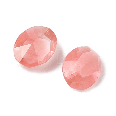 Cherry Quartz Glass Cabochons G-C146-02F-1