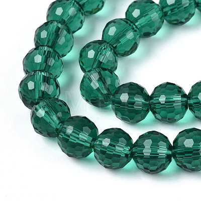 Transparent Glass Bead Strands GLAA-R095-8mm-38-1