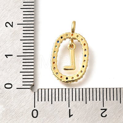 Brass Micro Pave Cubic Zirconia Pendants ZIRC-P123-01G-L02-1