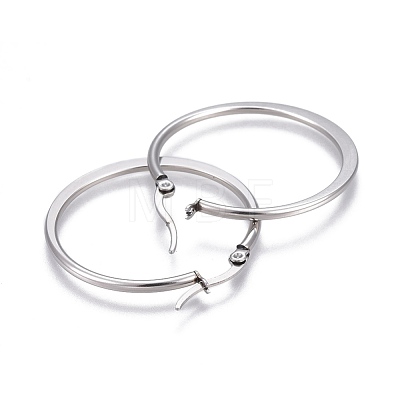 201 Stainless Steel Hoop Earrings EJEW-A052-27E-1