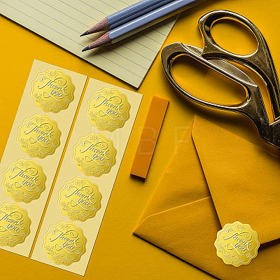 Self Adhesive Gold Foil Embossed Stickers DIY-WH0211-171-1