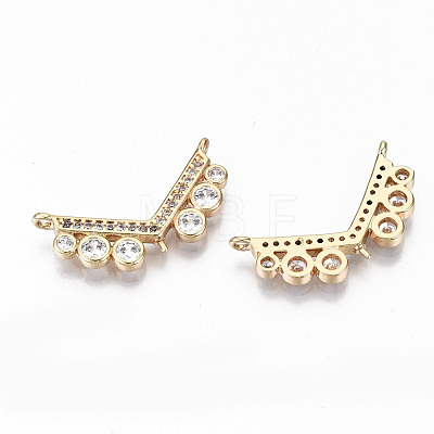 Brass Micro Pave Cubic Zirconia Charms KK-S359-028-RS-1