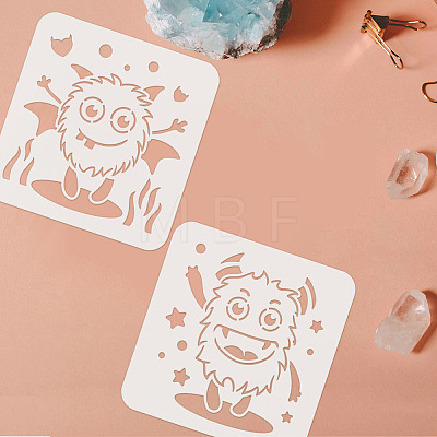 6Pcs 6 Styles Halloween Theme PET Hollow out Drawing Painting Stencils Sets for Kids Teen Boys Girls DIY-WH0172-988-1