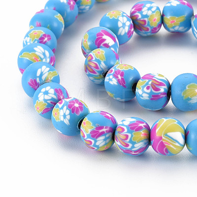 Handmade Polymer Clay Beads Strands CLAY-N008-055-08-1