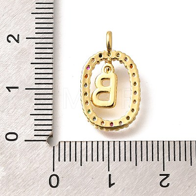 Brass Micro Pave Cubic Zirconia Pendants ZIRC-P123-01G-B02-1