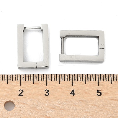 Tarnish Resistant 304 Stainless Steel Huggie Hoop Earrings X-STAS-R115-21P-1