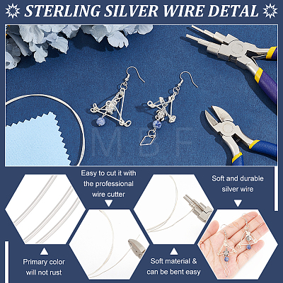 BENECREAT 1M Sterling Silver Wire STER-BC0001-94C-1