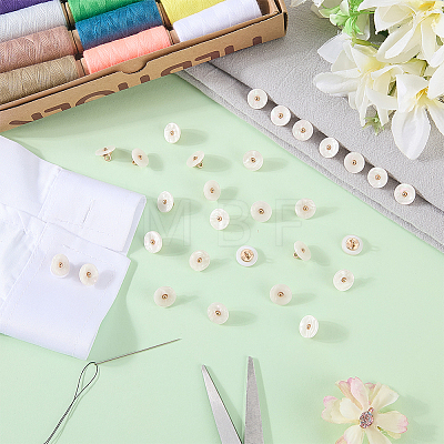 50Pcs Alloy Shank Buttons BUTT-FG0001-66A-1