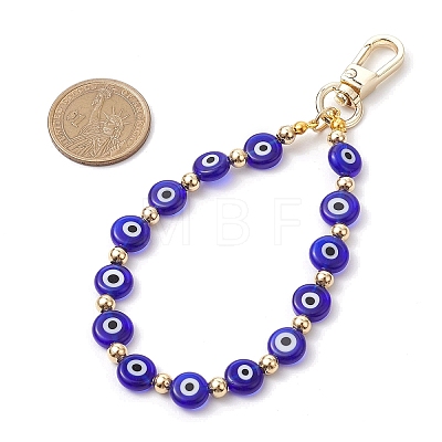 5Pcs 5 Colors Evil Eye Handmade Lampwork Beads Pendant Decoration HJEW-JM02328-1