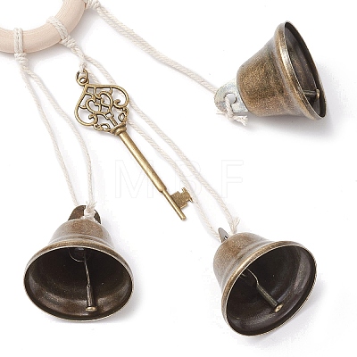 Iron Bell Pendant Decoration HJEW-JM02479-1