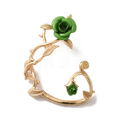 Alloy Rose Climber Wrap Around Stud Earrings for Women EJEW-A096-01D-1