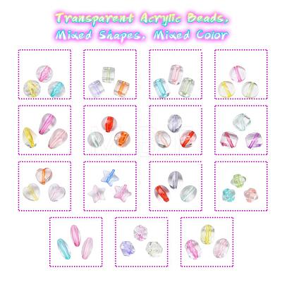 Transparent Acrylic Beads TACR-YW0001-31-1