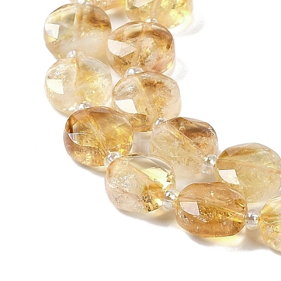 Natural Citrine Beads Strands G-N342-10-1