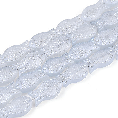 Frosted Glass Beads Strands GLAA-T023-40C-03-1