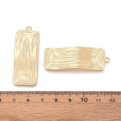 Rack Plating Textured Alloy Pendants PALLOY-T095-17G-1