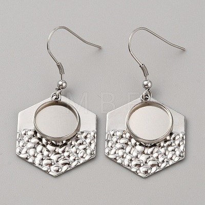 304 Stainless Steel Geometry Dangle Earring Settings FIND-WH0032-74P-04-1