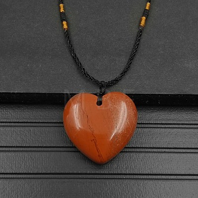 Natural Red Jasper Pendant Necklaces XA8803-12-1