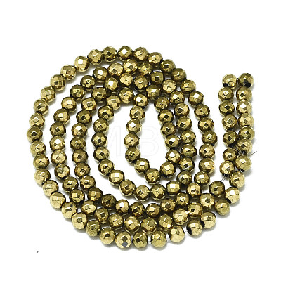 Electroplate Non-magnetic Synthetic Hematite Beads Strands G-S352-44A-01-1