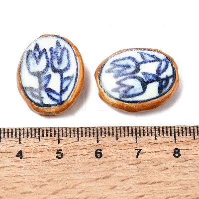 Handmade Porcelain Beads PORC-Z010-01G-1
